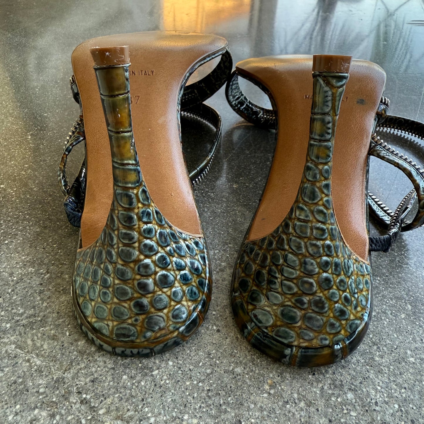 SS01 John Galliano Christian Dior Zipper Heels - US 7