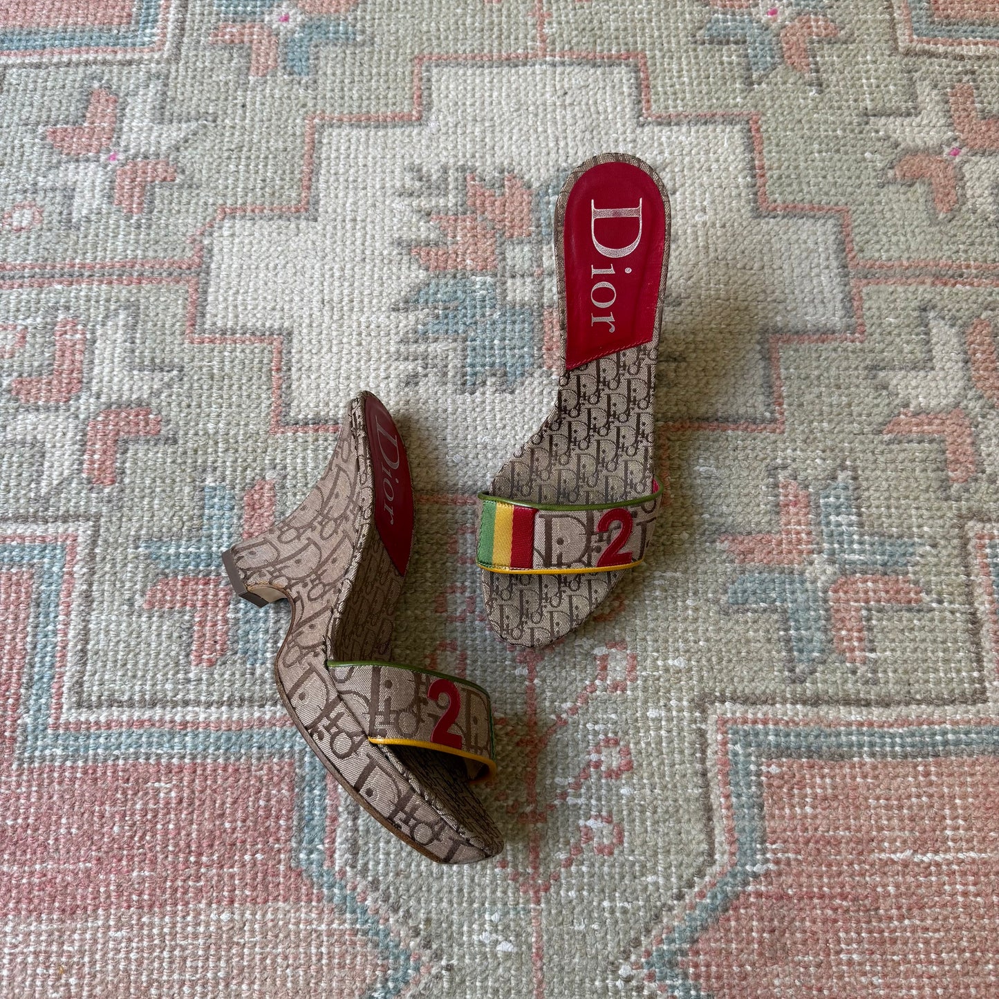 F/W2004 Galliano Dior Rasta Wedges - US 7.5