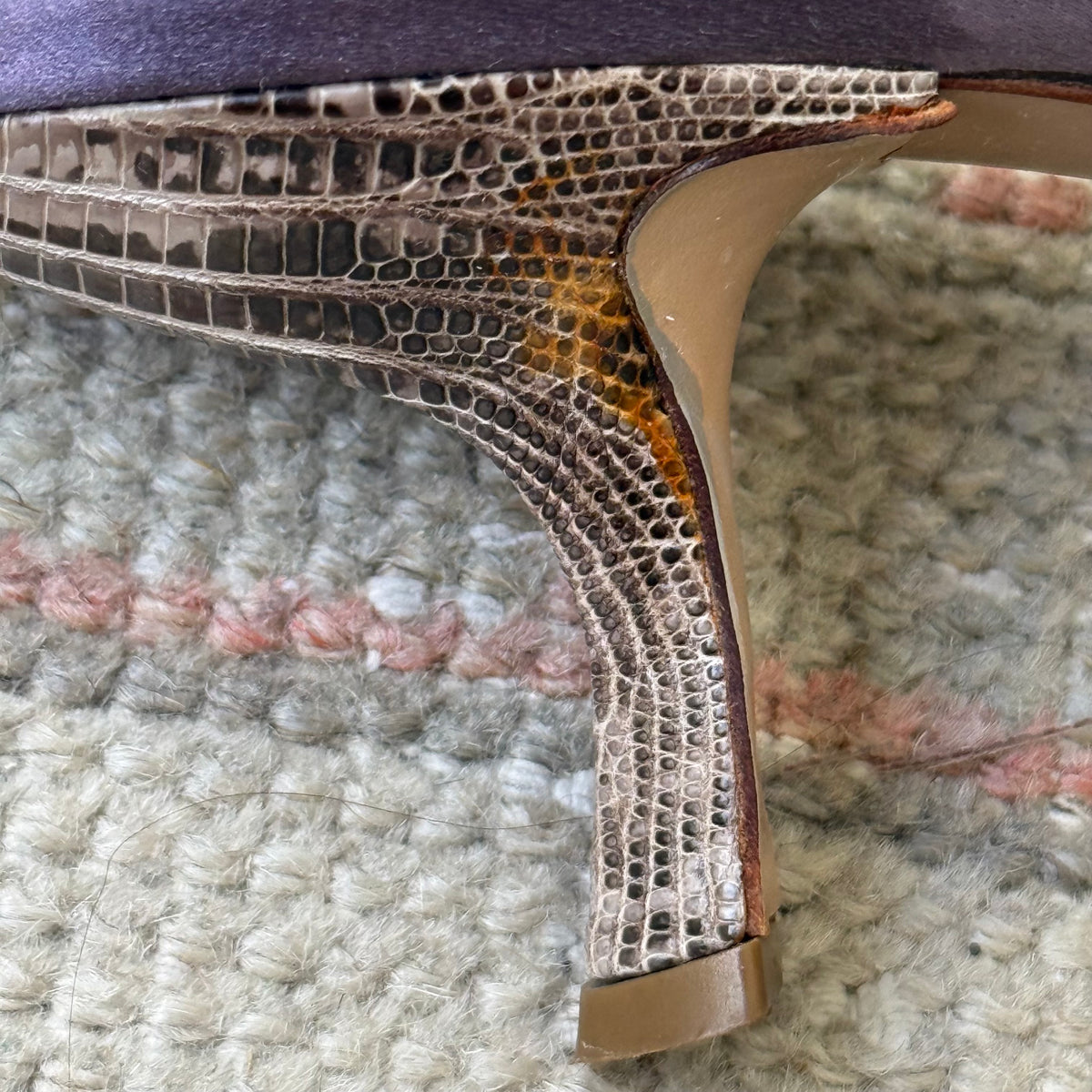 Y2K Prada Purple Silk Satin Floral Mules - US 10-10.5