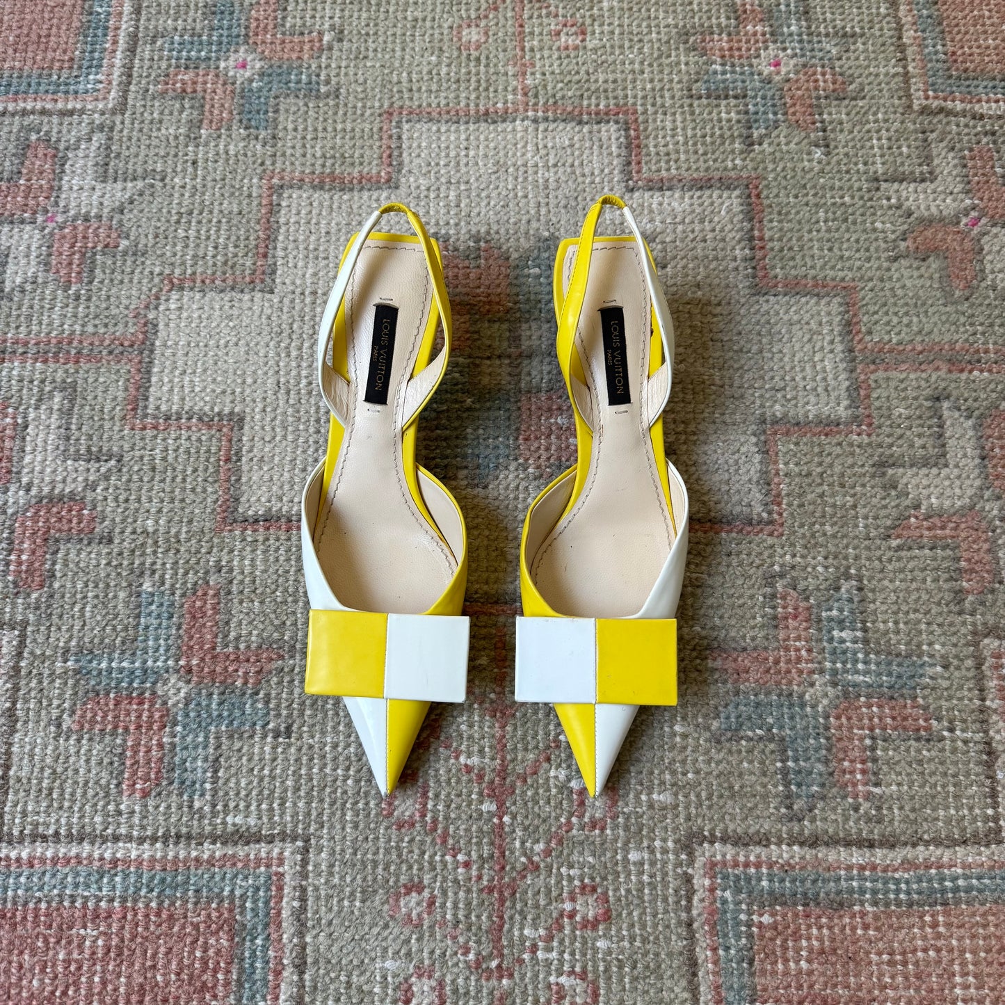 S/S2013 Marc Jacobs Louis Vuitton Checkered Slingbacks - US 6