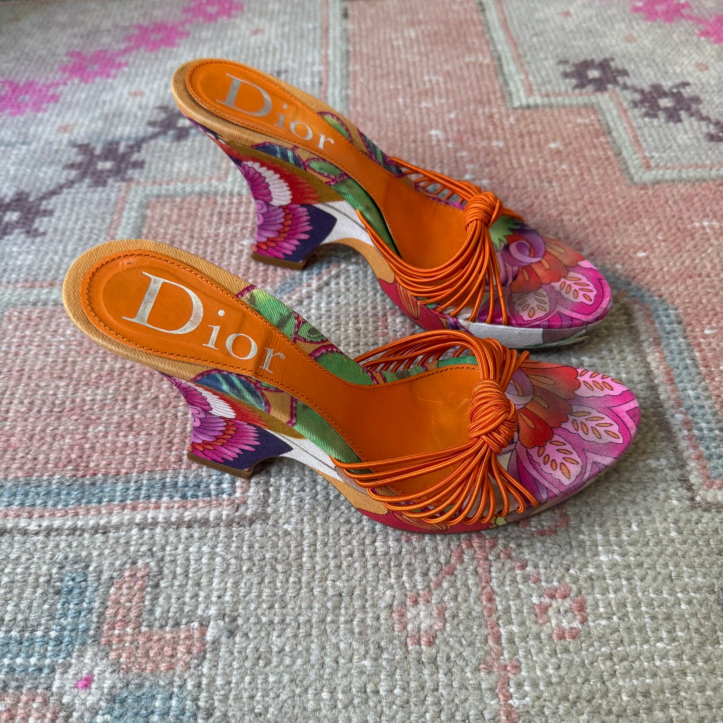S/S2003 Galliano Dior Tropical Wedge - US 7-7.5