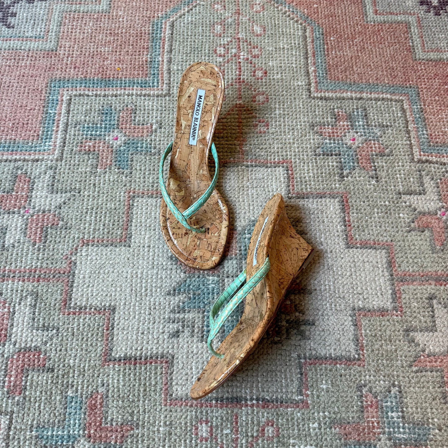 Y2K Manolo Blahnik Thong Wedges - US 7