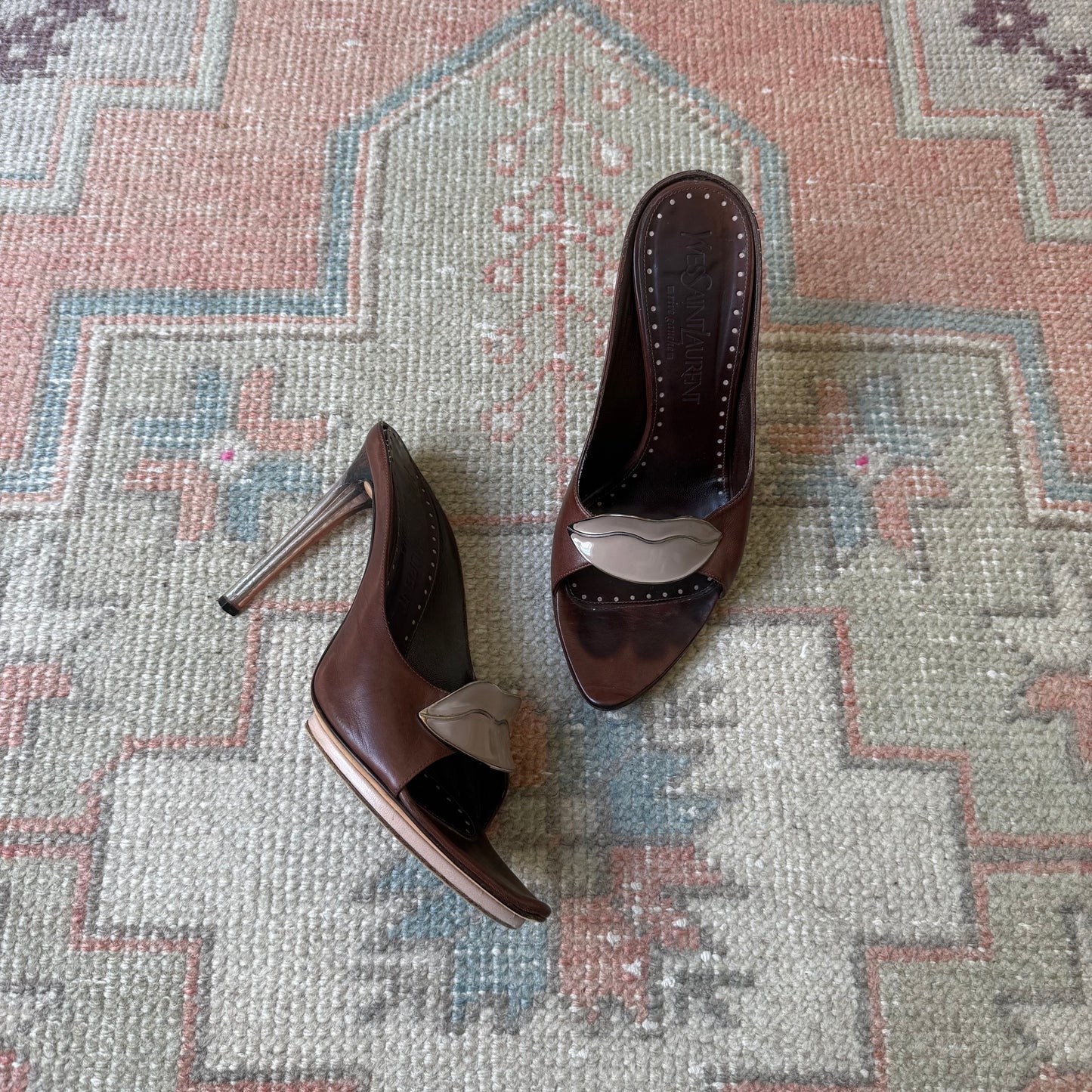 S/S2003 Tom Ford Yves Saint Laurent Kiss Mules - US 6.5