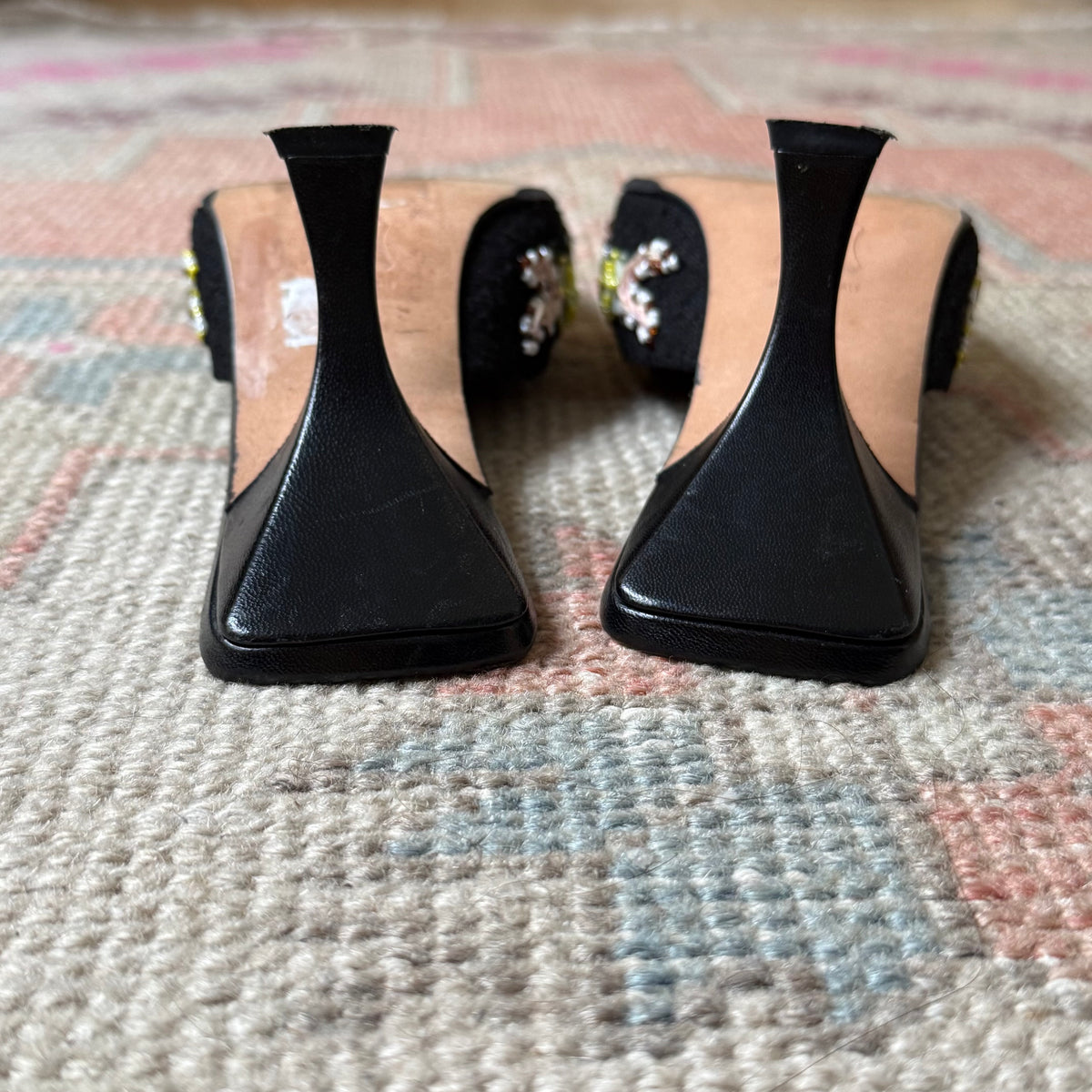 S/S2000 Fendi Beaded Mules - US 7