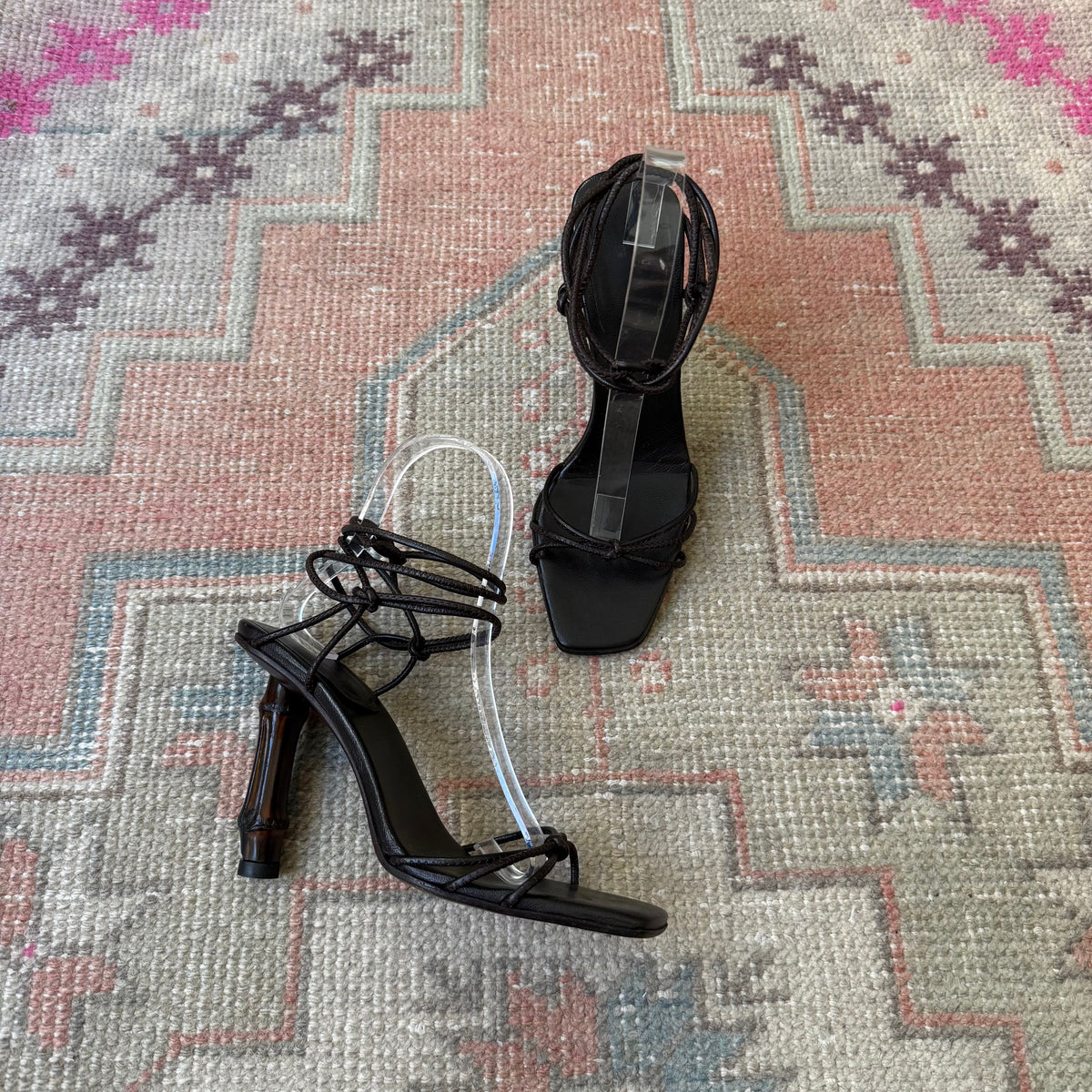 S/S2002 Tom Ford Gucci Bamboo Wrap Sandals - US 6.5-7