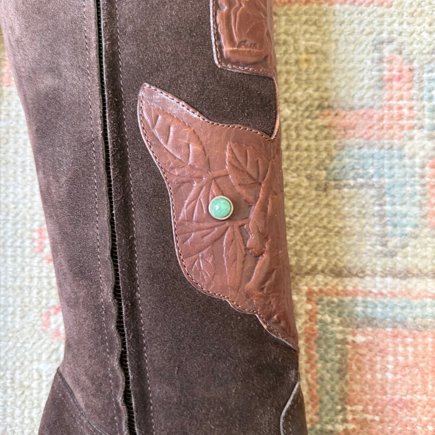 F/W2003 Valentino Floral Boots - US 7.5