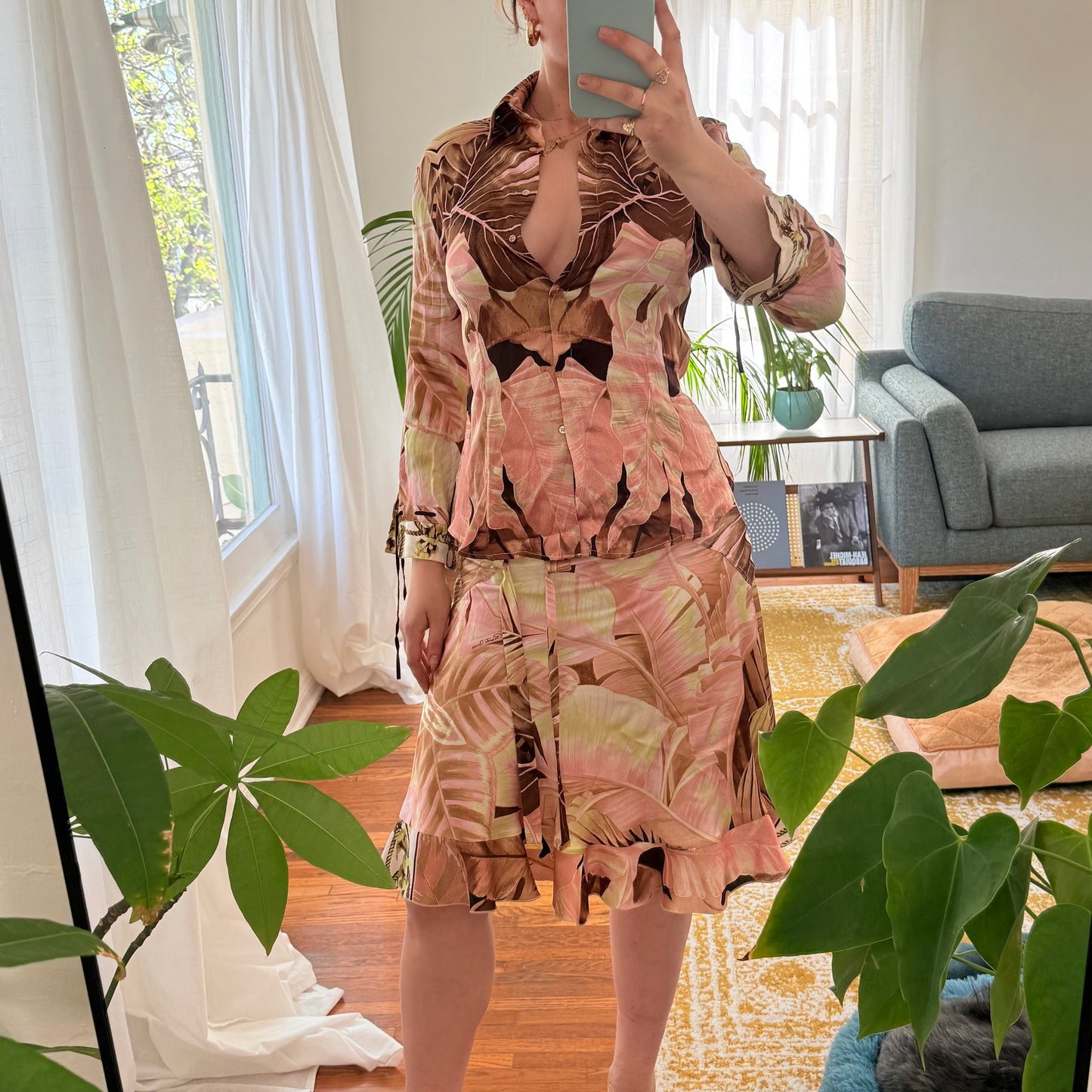 S/S2004 Roberto Cavalli Silk Skirt Set