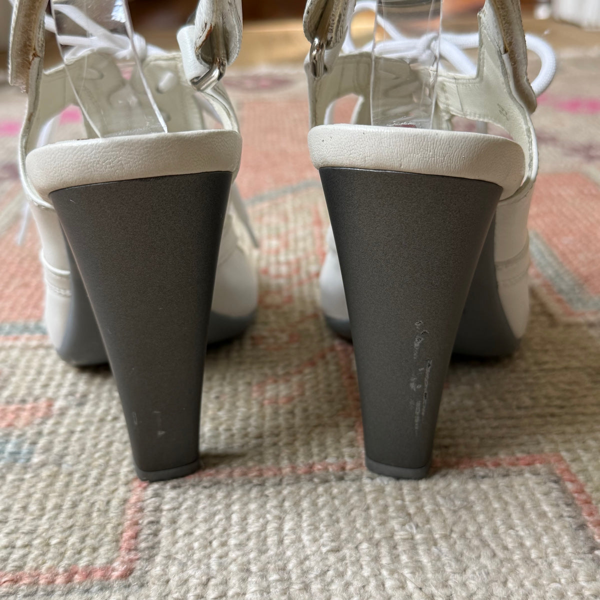 2003 Prada Sport White Sneaker Heels - US 8.5