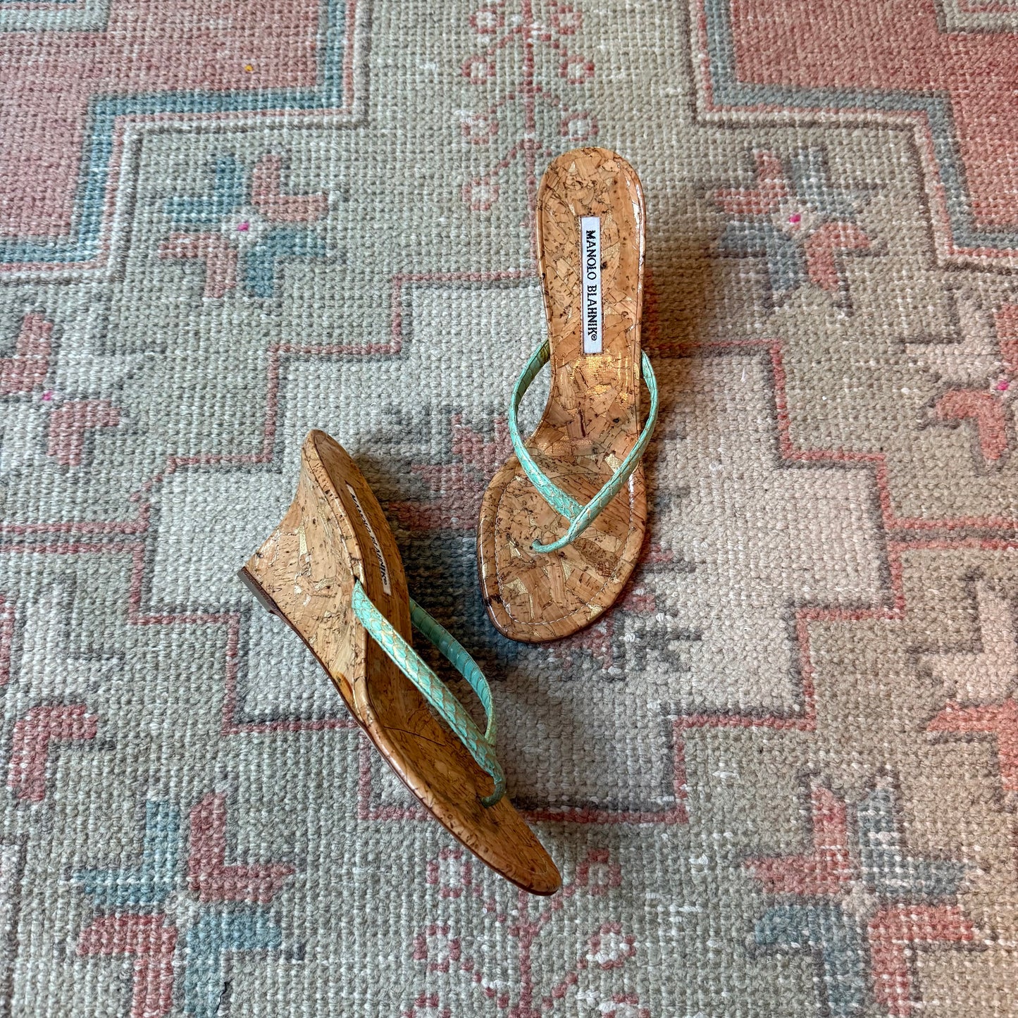 Y2K Manolo Blahnik Thong Wedges - US 7
