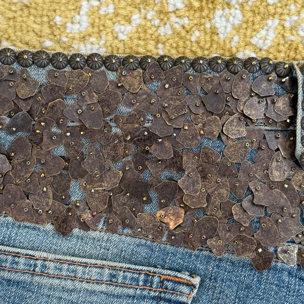 Y2K Hand Beaded Blumarine Low Rise Jeans - US 29-30