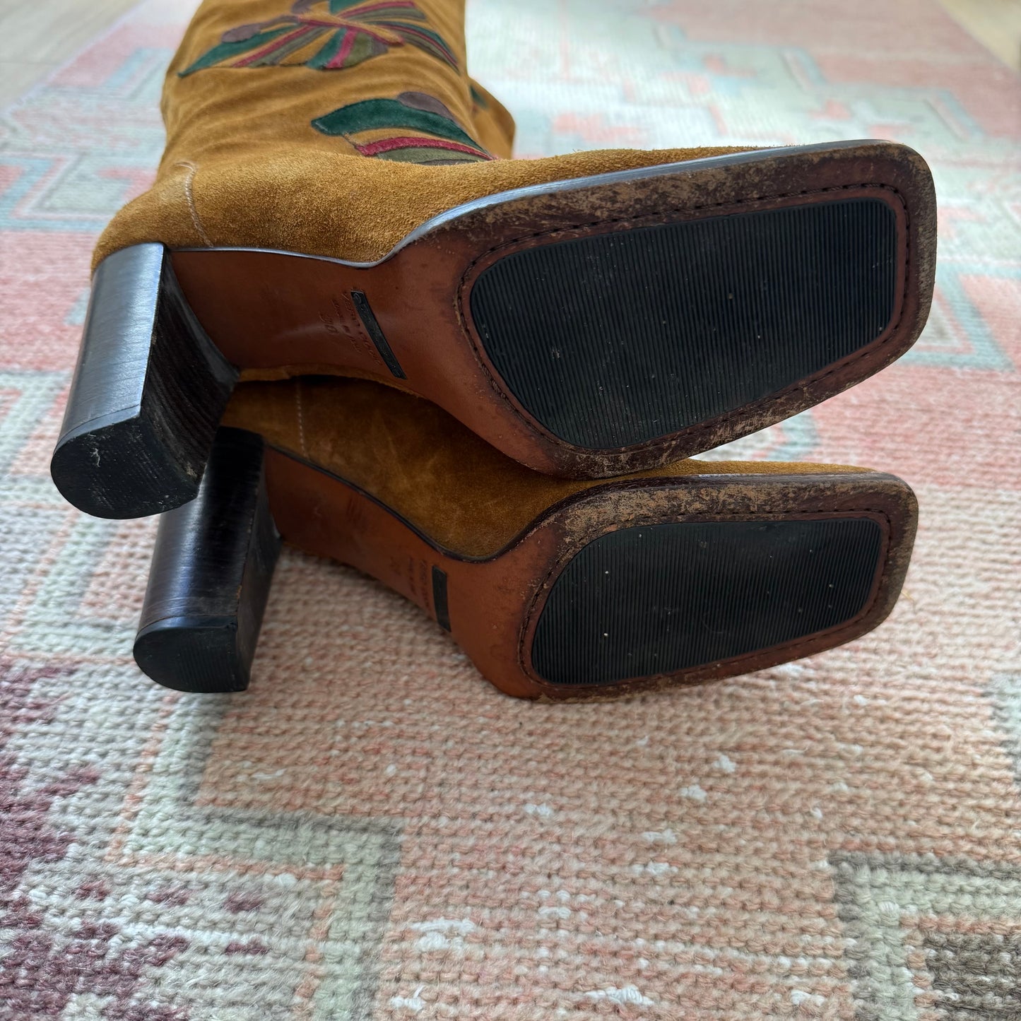 F/W2002 Dolce & Gabbana Suede Butterfly Boots - US 8