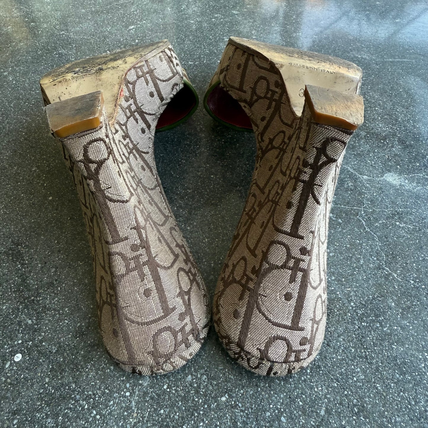 2004 John Galliano Christian Dior Rasta Wedges - US 7.5