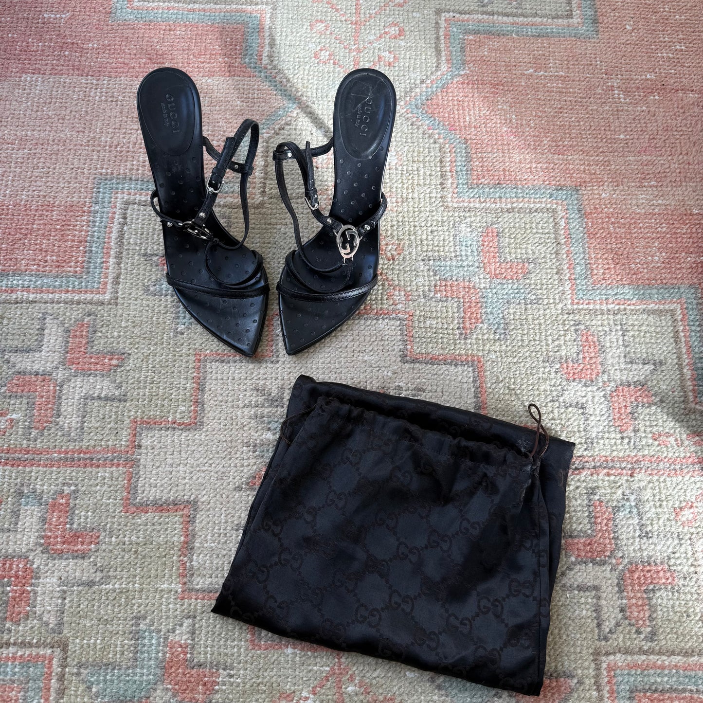 Tom Ford Gucci F/W2002 Perforated Leather Sandals - US 7.5