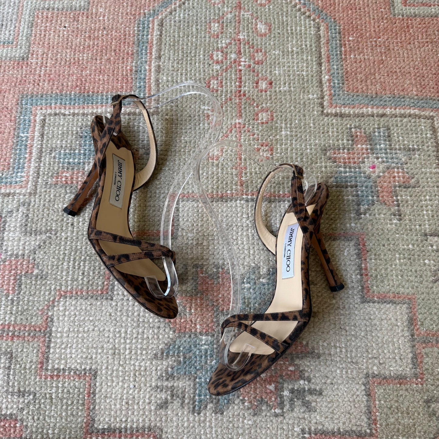 Y2K Suede Leopard Jimmy Choo Sandals - US 6.5
