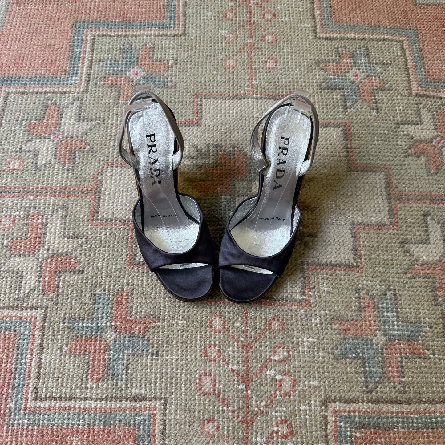 S/S1998 Prada Lucite Slingback Wedges - US 6.5