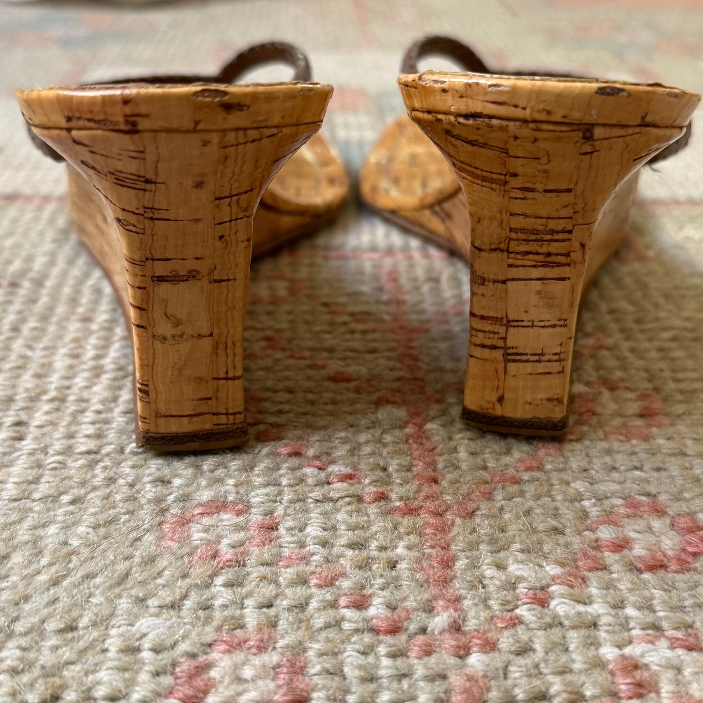 Y2K Manolo Blahnik Python Thong Wedge - US 8