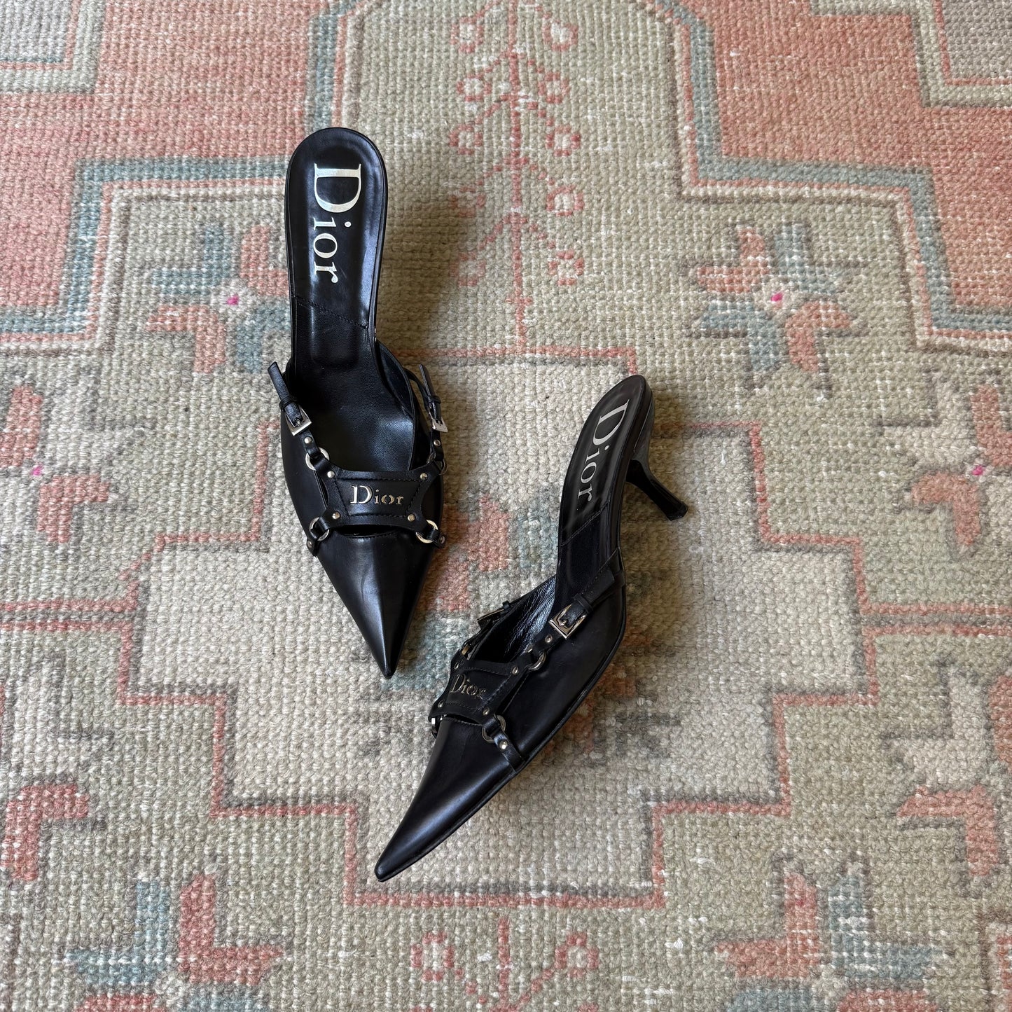 F/W2004 Galliano Dior Bondage Mules - US 7.5