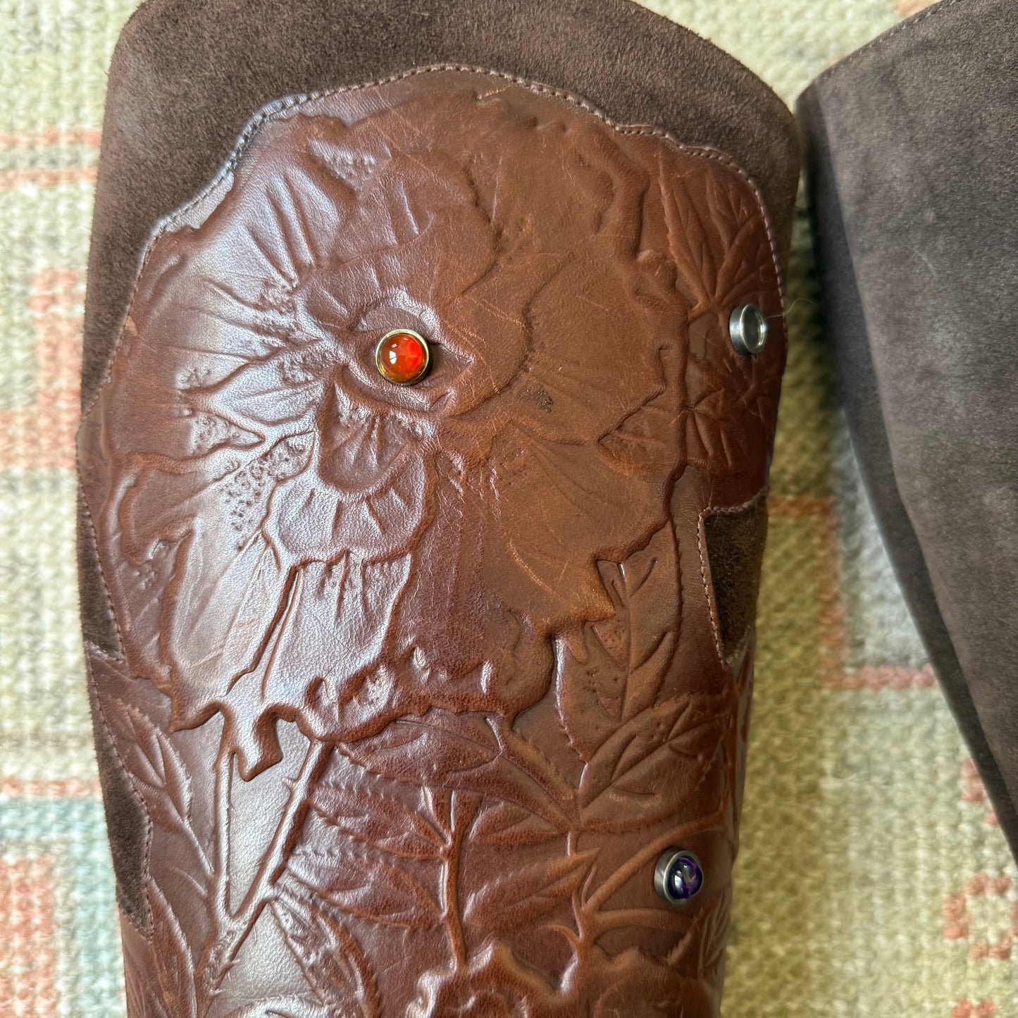 F/W2003 Valentino Floral Boots - US 7.5