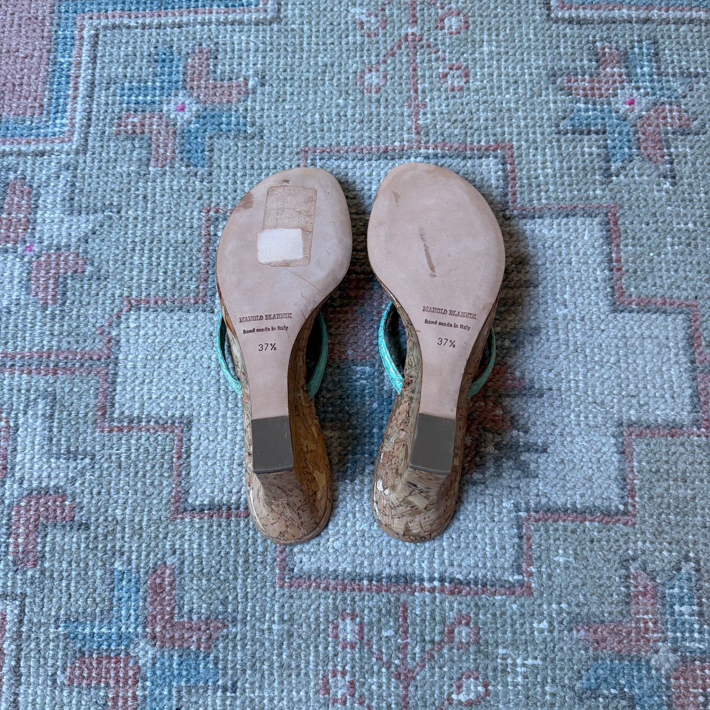 Y2K Manolo Blahnik Thong Wedges - US 7