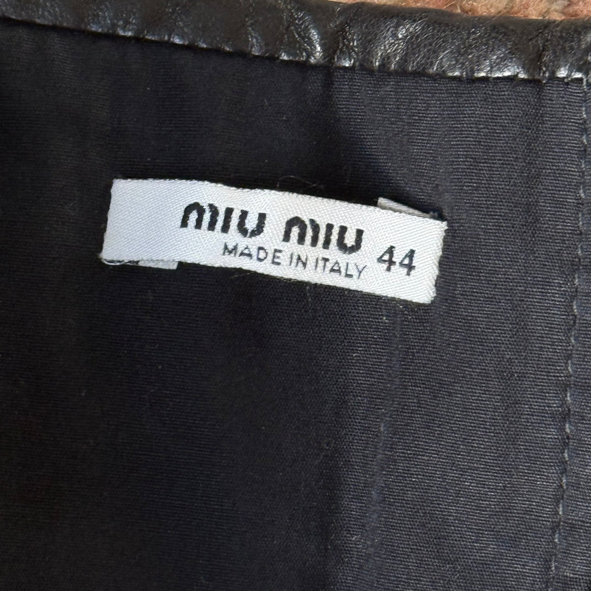 A/W2002 miu miu black lambskin corset - US 6