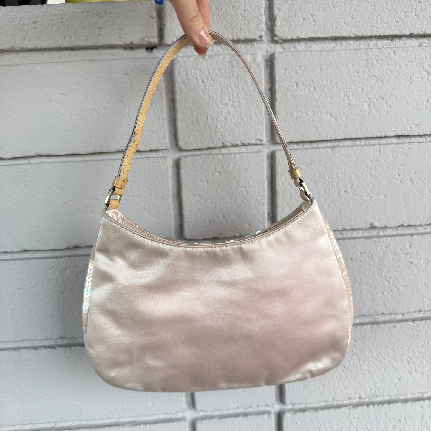 SS00 Prada Cleo Pink Sequin & Satin Purse