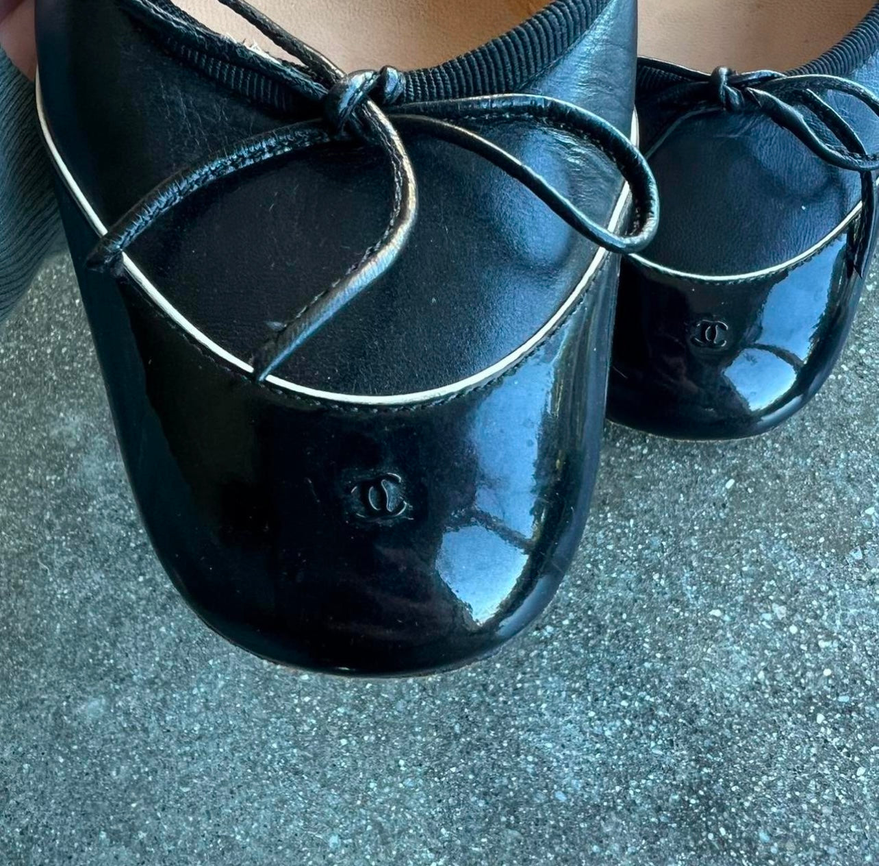 90s Black Chanel Mules - 7.5