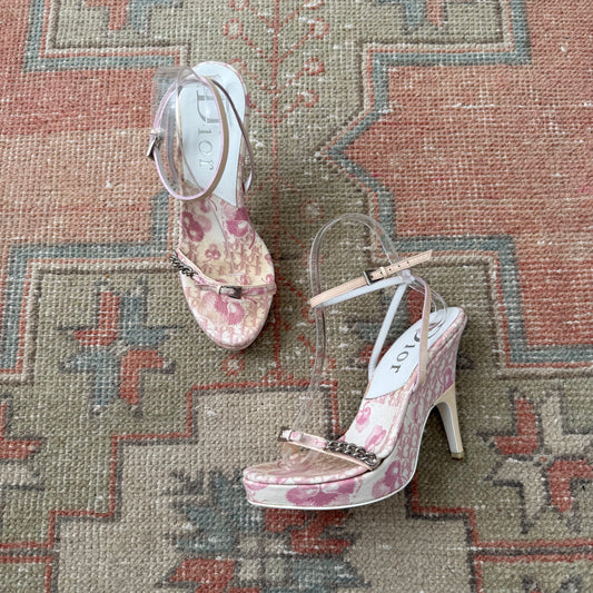 S/S2004 Galliano Dior Girly Wrap Wedges - US 6.5-7