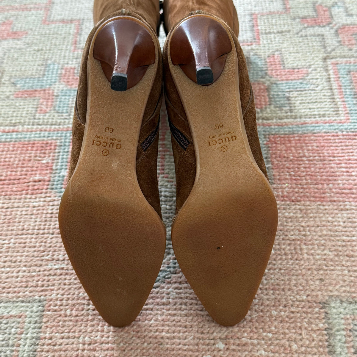 Tom Ford Gucci Tobacco Suede Buckle Boots - US 6