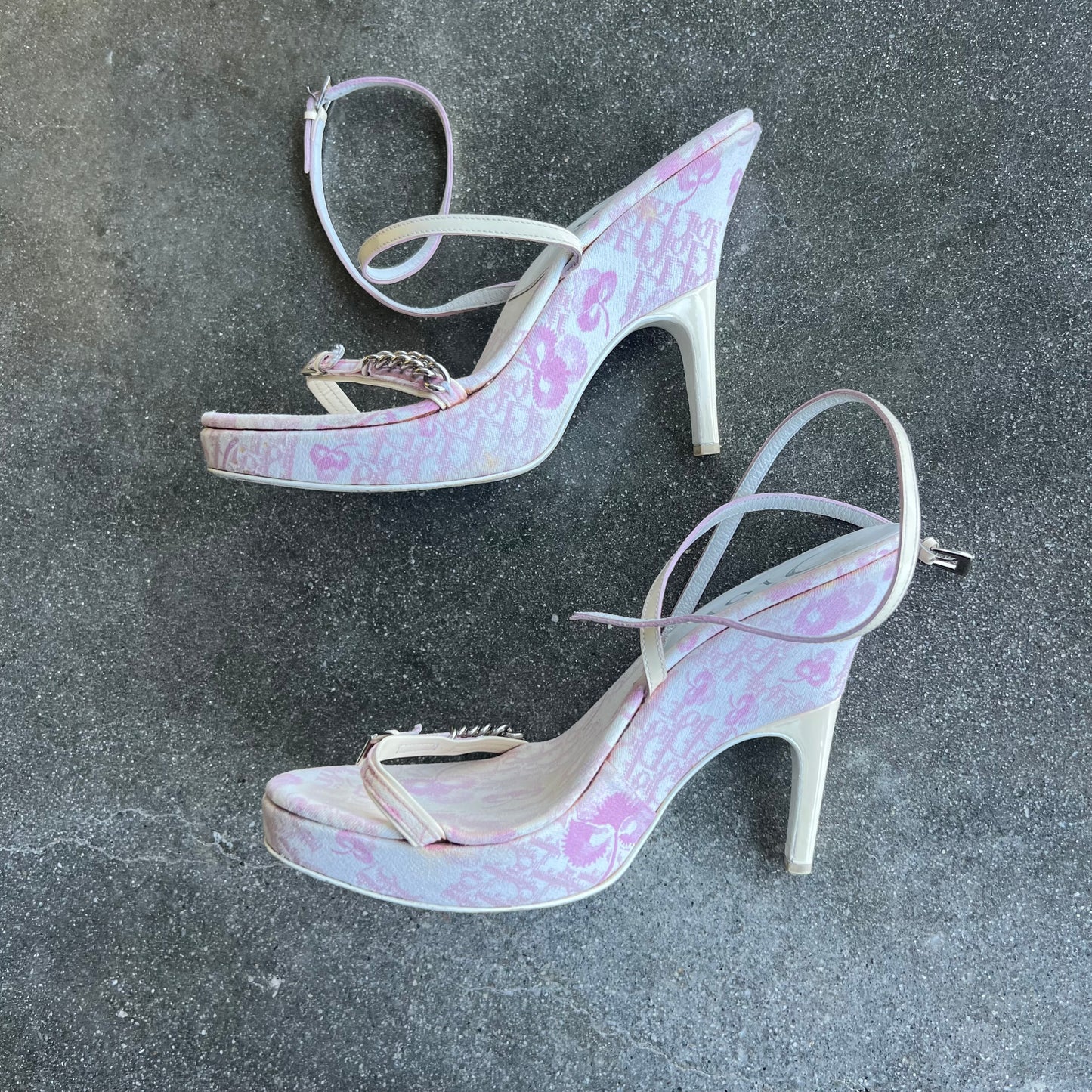 SS04 Galliano Dior Cherry Blossom Heels - US 8