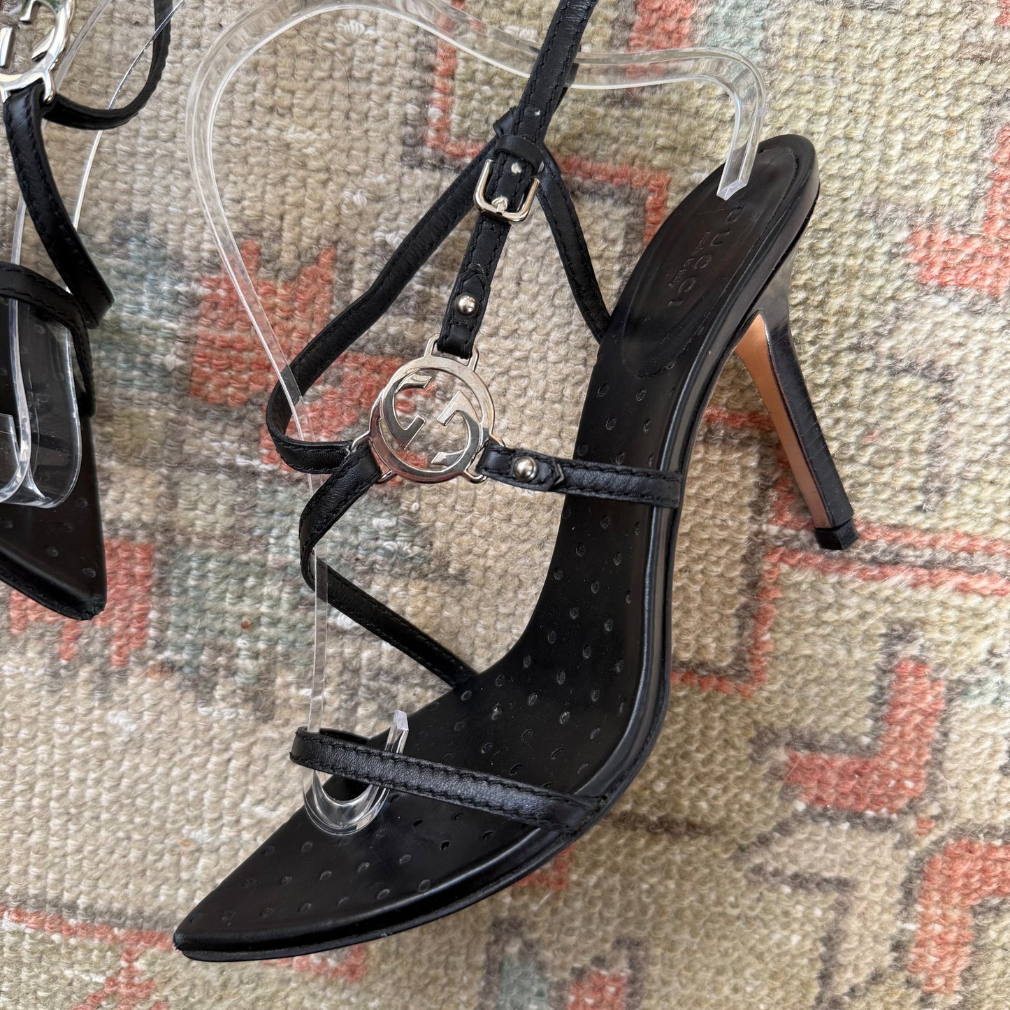 Tom Ford Gucci F/W2002 Perforated Leather Sandals - US 7.5