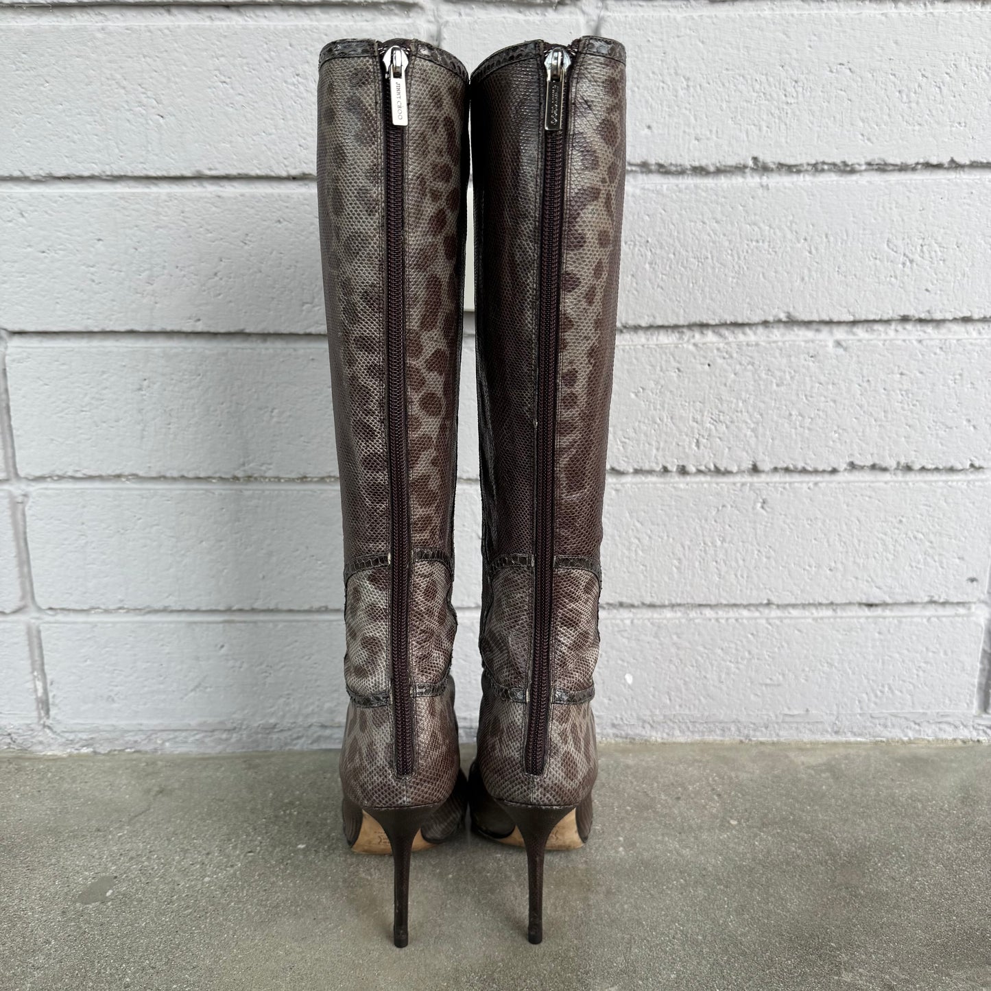 00s Jimmy Choo Karung Stiletto Boots - US 6