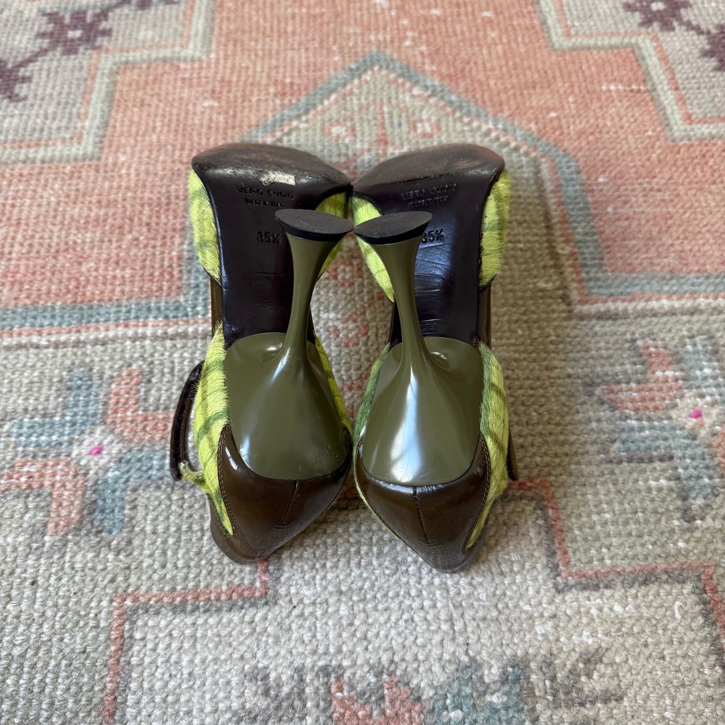 F/W1999 miu miu Ponyhair Tartan Mary Janes - US 6-6.5