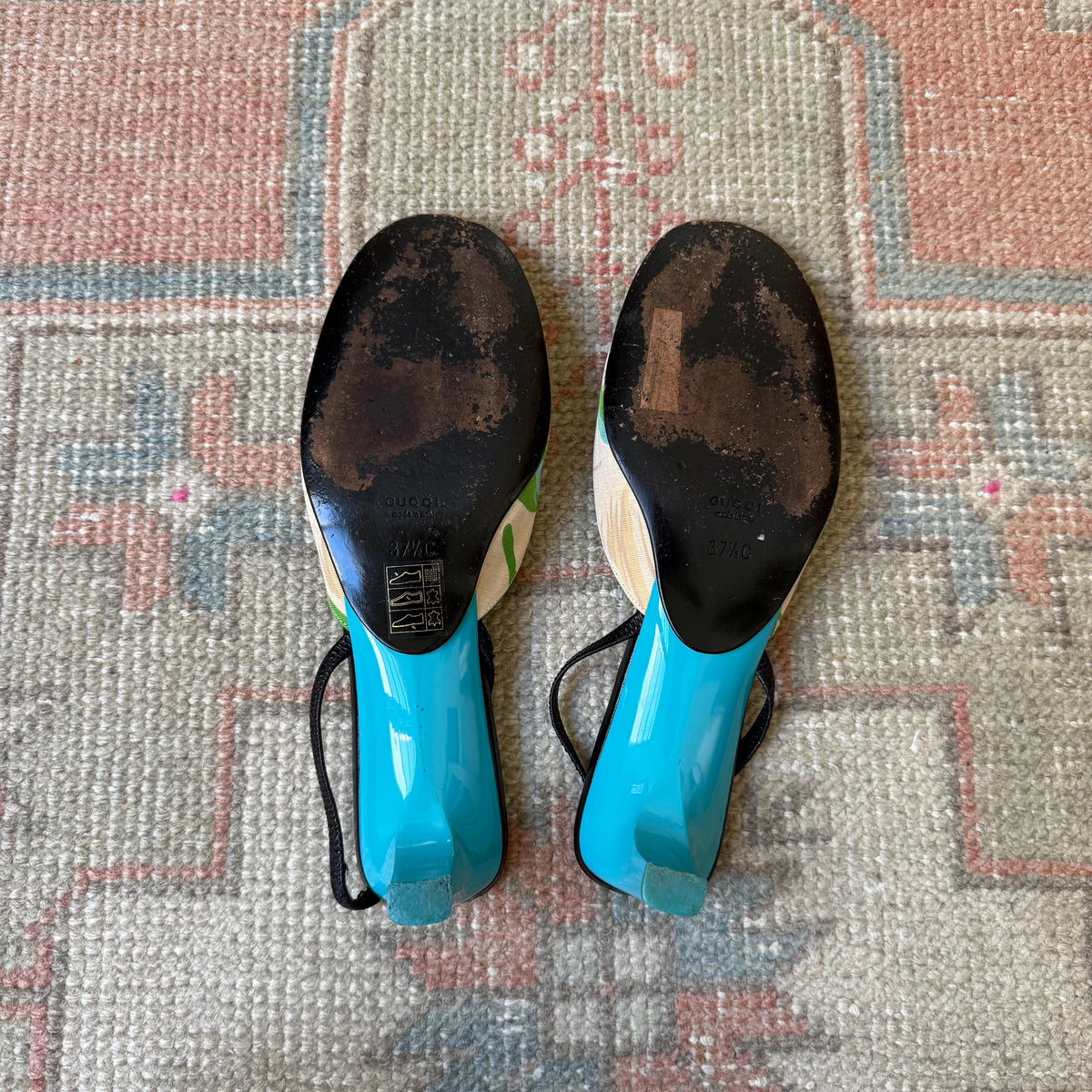 S/S1999 Tom Ford Gucci Floral Slingbacks - US 7