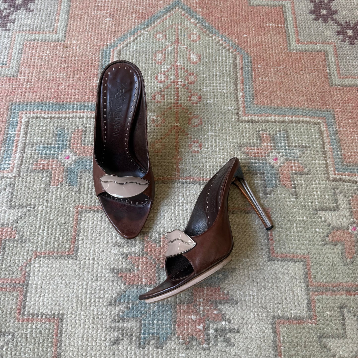 S/S2003 Tom Ford Yves Saint Laurent Kiss Mules - US 6.5