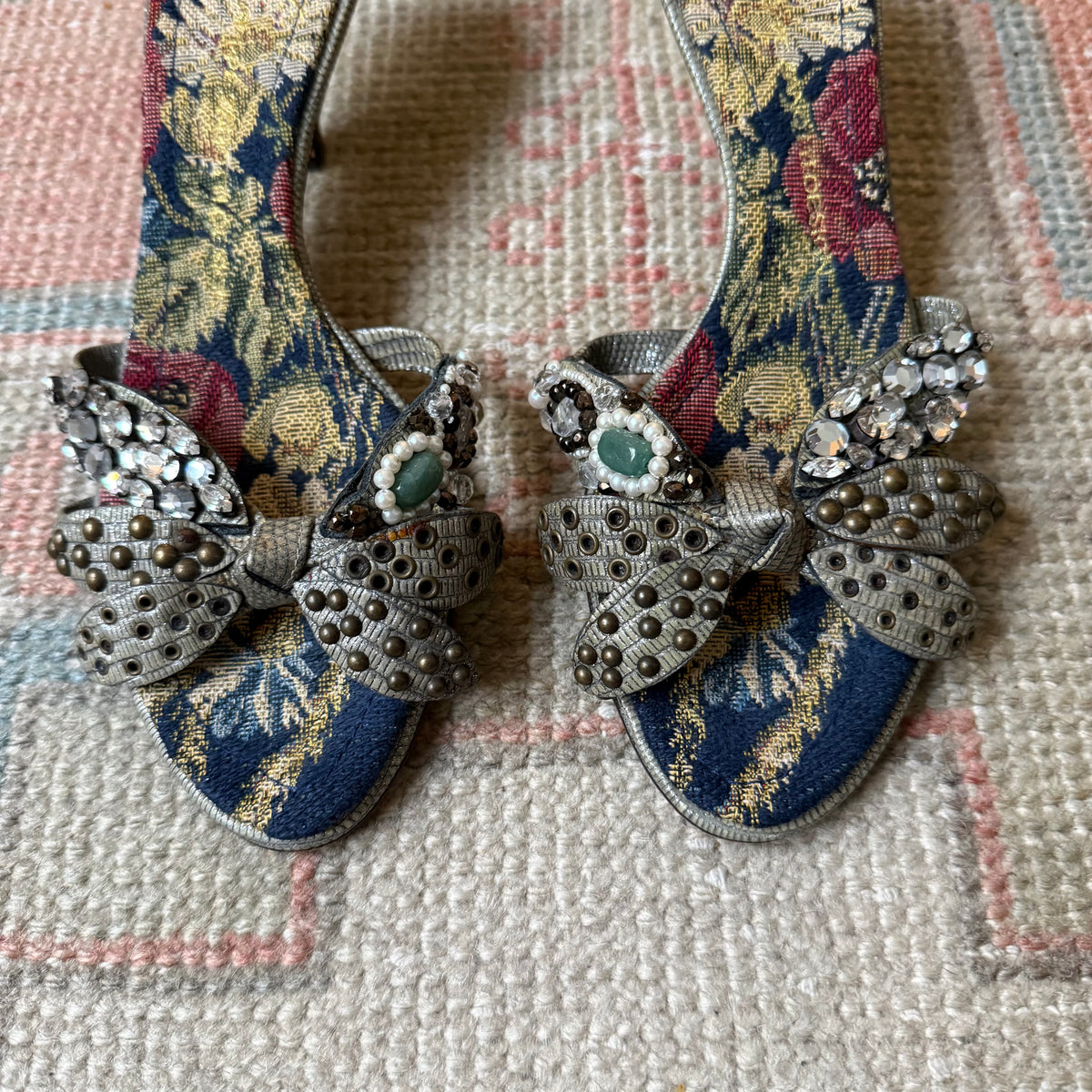Y2K Giuseppe Zanotti Jeweled Mules - US 8