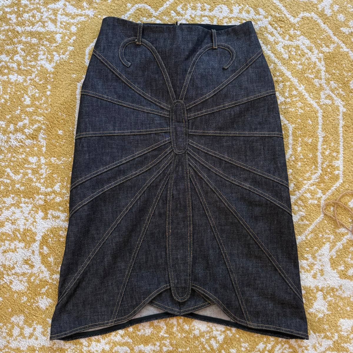 F/W2002 Dolce & Gabbana Butterfly Denim Skirt and Vest - US XS/2