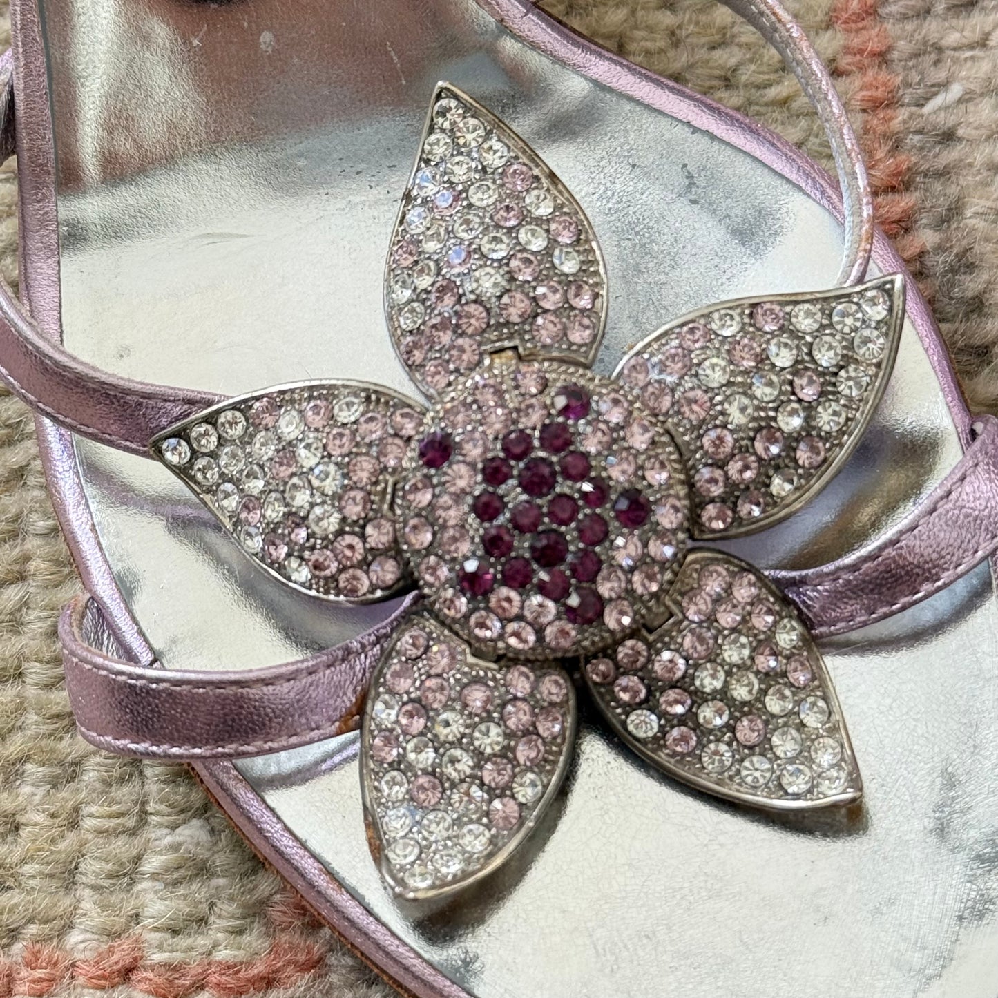 2000s Giuseppe Zanotti Purple Floral Mules - US 7