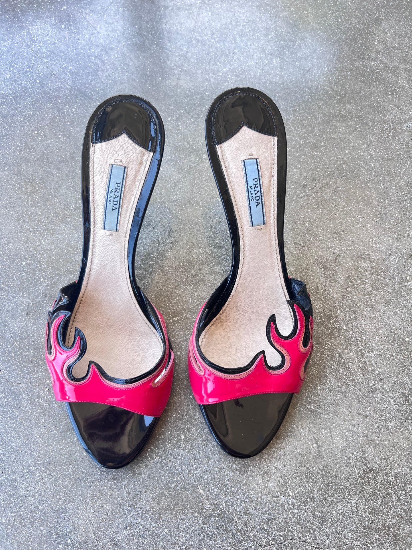 SS12 Prada Flame Mules - 40.5