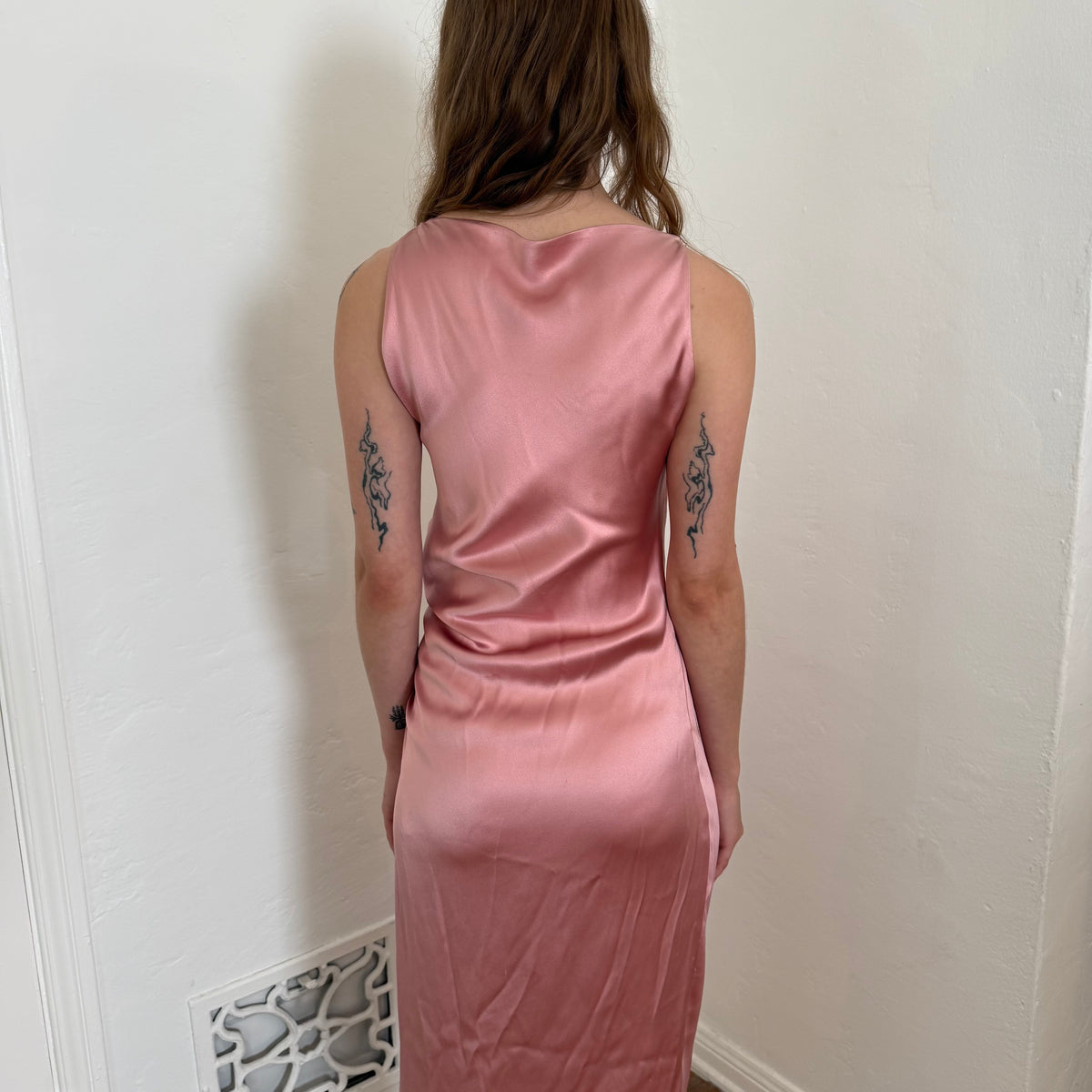 Spring 1998 Tom Ford Gucci Pink Silk Satin Dress - US 2-4