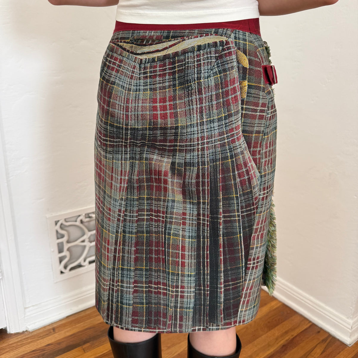 F/W2004 Jean Paul Gaultier Trompe L’œil Tartan Skirt - US 2-6
