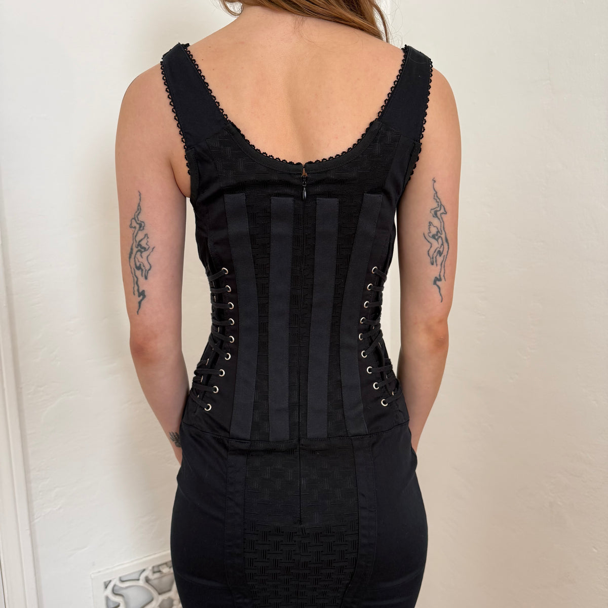 2004 D&G Black Bondage Dress - US XS-S