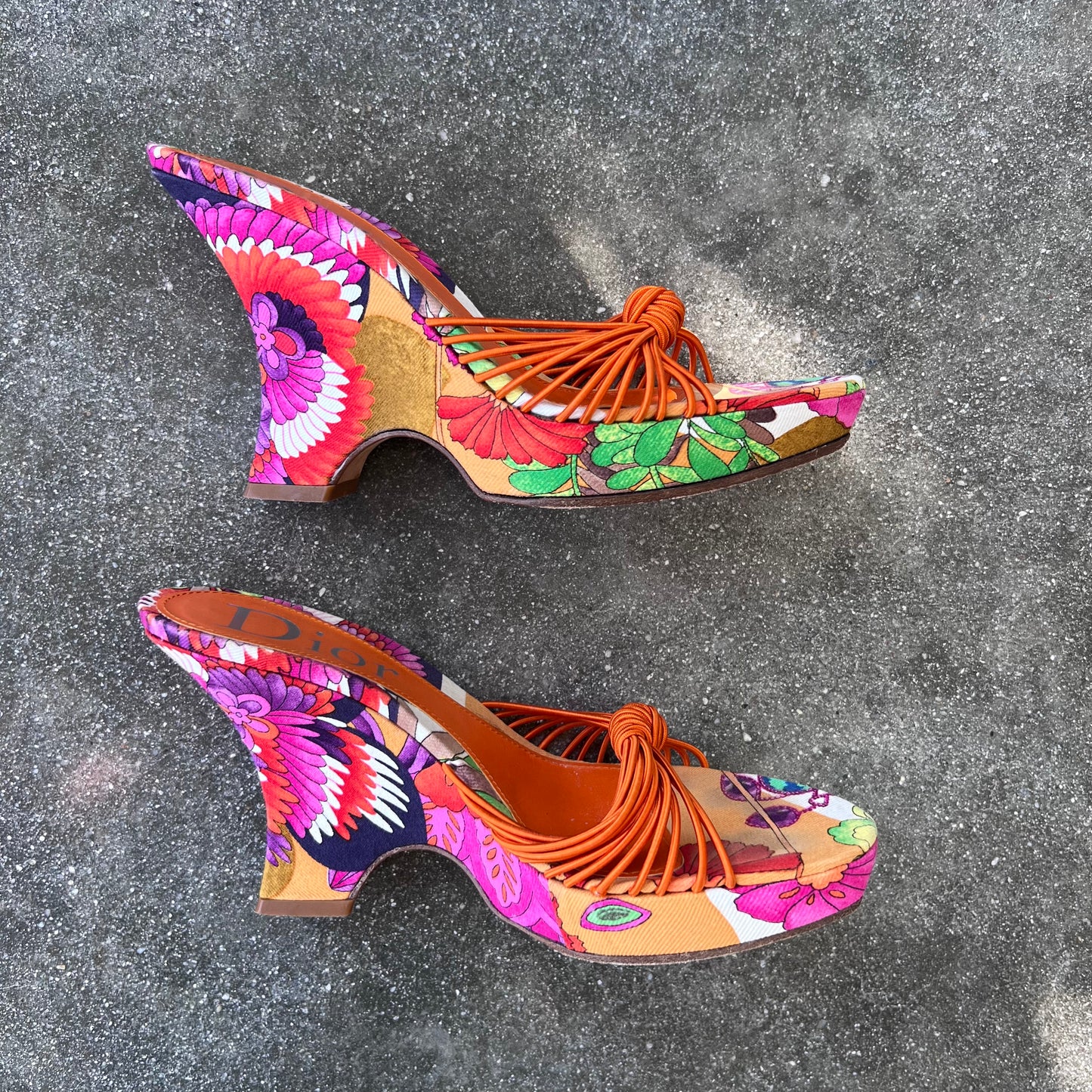 Christian Dior Vintage Tropical Wedges - 37.5