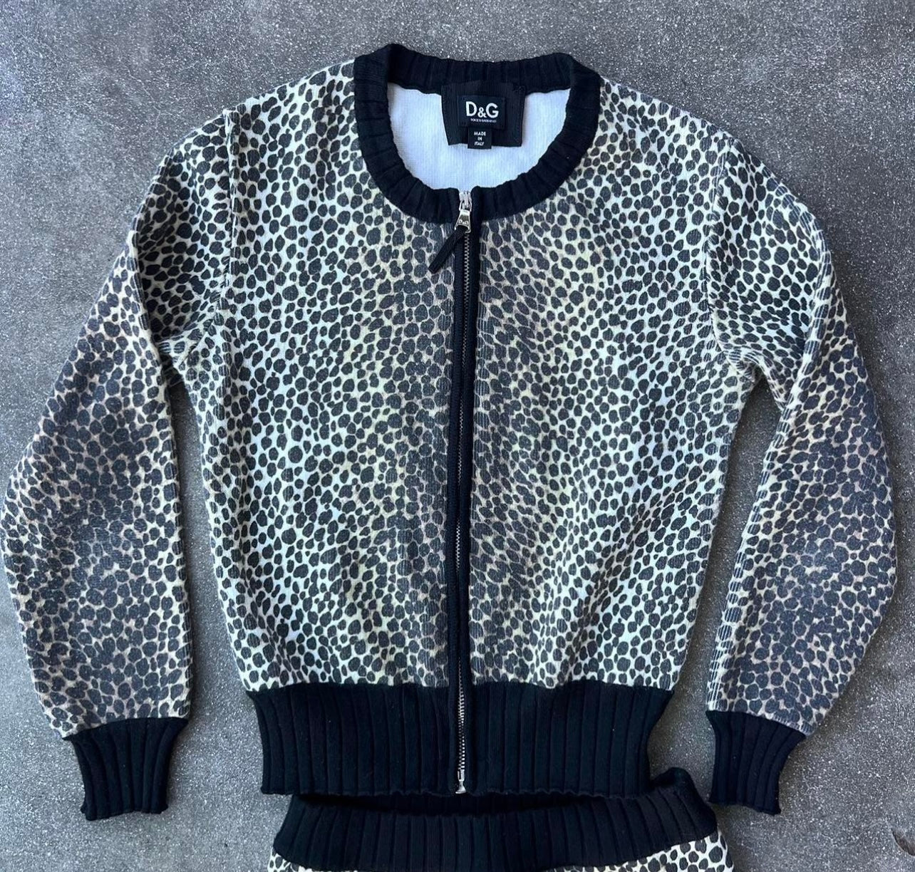 Vintage D&G Leopard Skirt & Cardigan Set