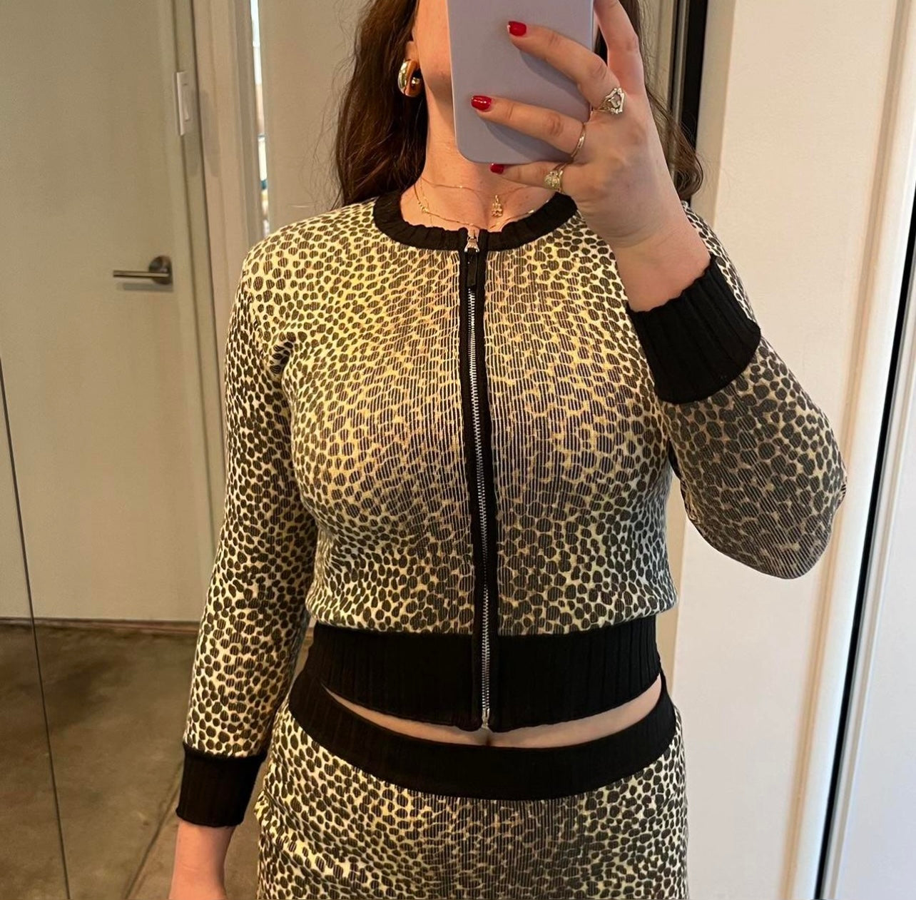 Vintage D&G Leopard Skirt & Cardigan Set